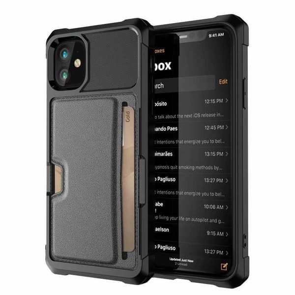 iPhone 11 Stöttåligt Skal med Kortfack Solid V2