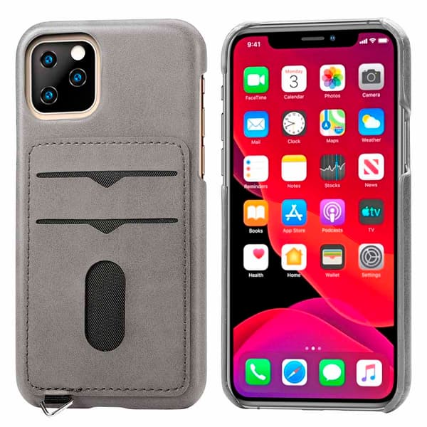 iPhone 11 Pro Max - Elegant Smart Skal med Korthållare