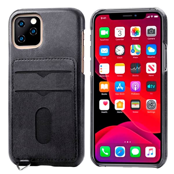 iPhone 11 Pro Max - Elegant Smart Skal med Korthållare