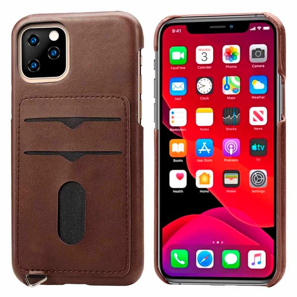 iPhone 11 Pro Max - Elegant Smart Skal med Korthållare