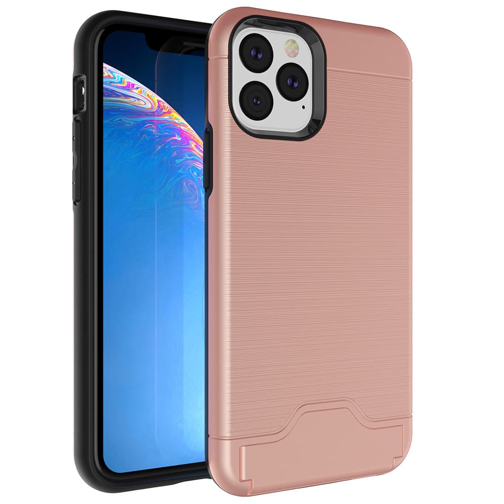 iPhone 11 Pro Max - Elegant Shockproof Skal med Korthållare