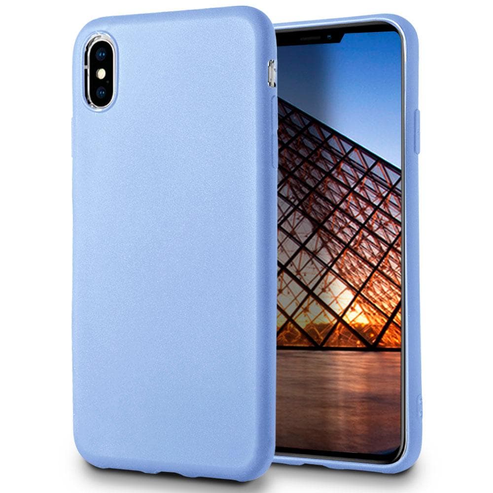 Mat blødt Cover til iPhone X / XS Ultra-Slim Tynd Lys Ensfarvet Silikone Purple