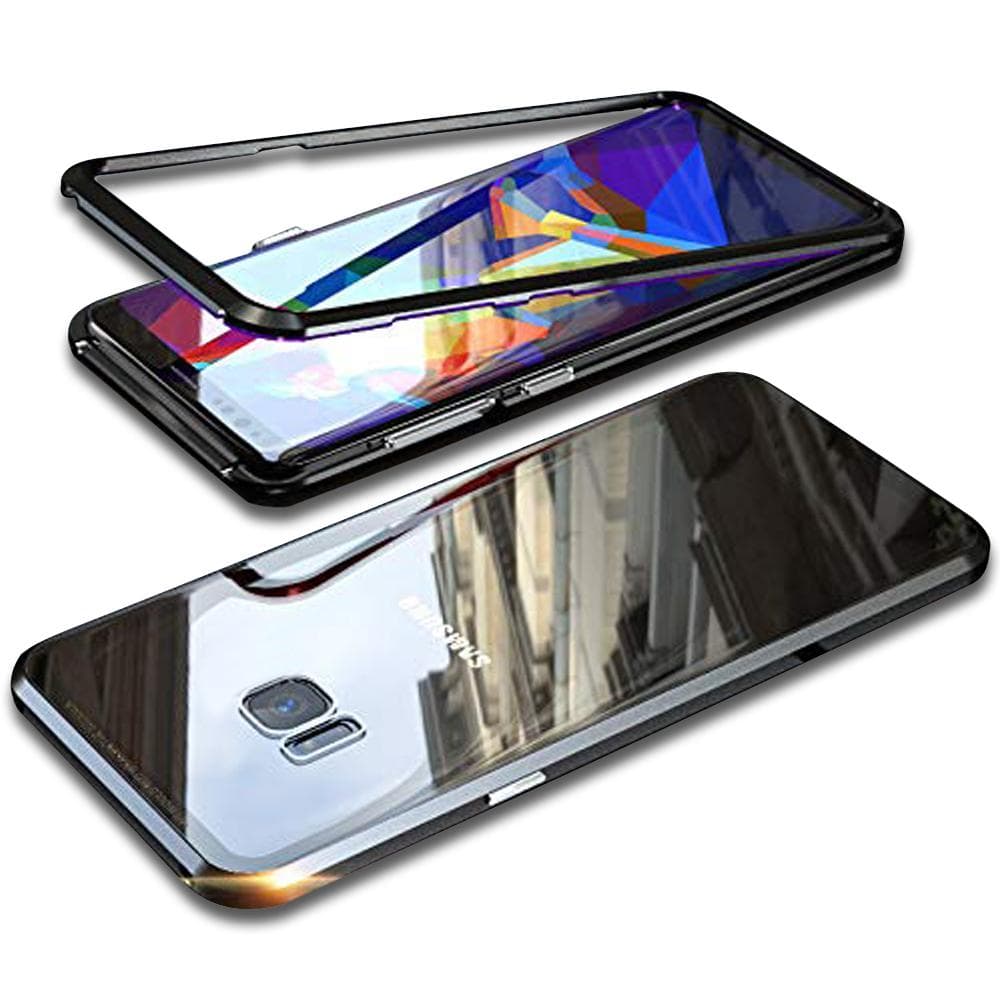 Kova lasikuori Samsung Galaxy J6 / J6 -metalli-muovi-alumiinimustalle
