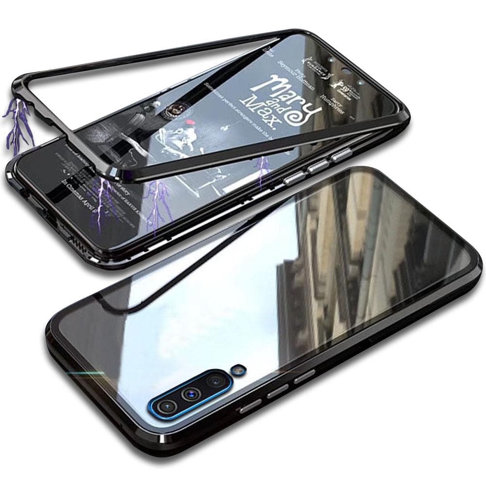 Metalli- ja lasisuoja Samsung Samsung Galaxy A70 -suojalasille, alumiinille, kov