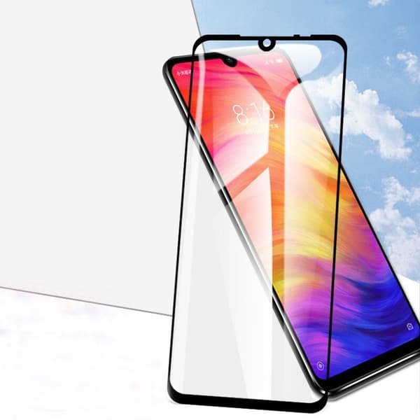 Heltäckande Härdat Glas till Xiaomi Redmi Note 7 - Svart