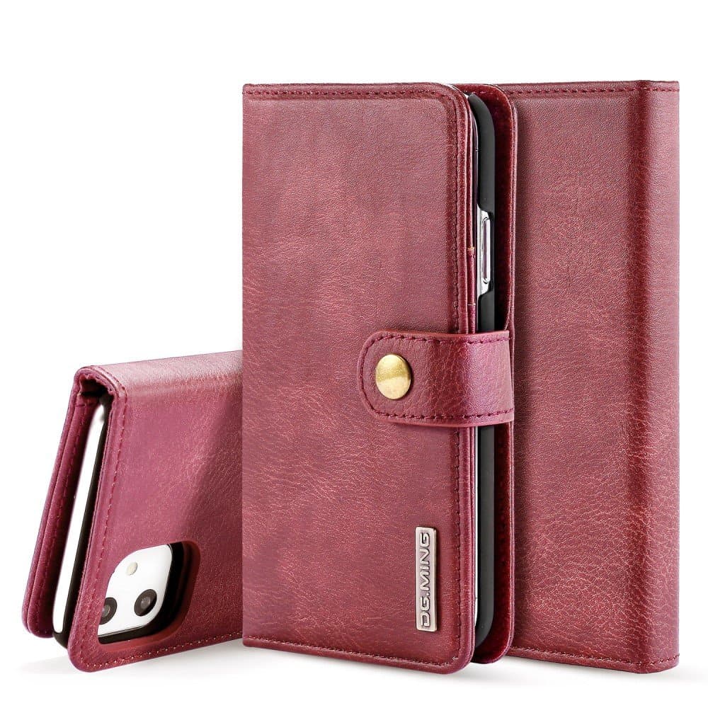 DG.MING For iPhone 11 Stylish Wallet Case - Red