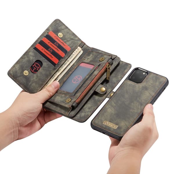 iPhone 11 Pro CASEME Split Leather Wallet Detachable Phone Case