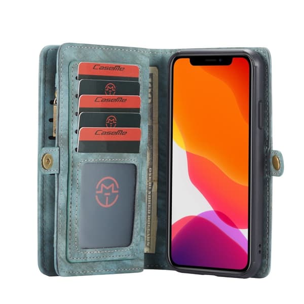 iPhone 11 CASEME Split Wallet Case - Blue