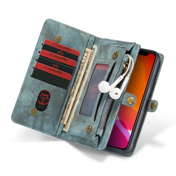 iPhone 11 CASEME Split Wallet Case - Blue