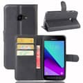 Miniatyrbillede 1 af 5: Samsung Galaxy Xcover 4/4S Plånboksetui Kortholder Stativ Litchi Sort