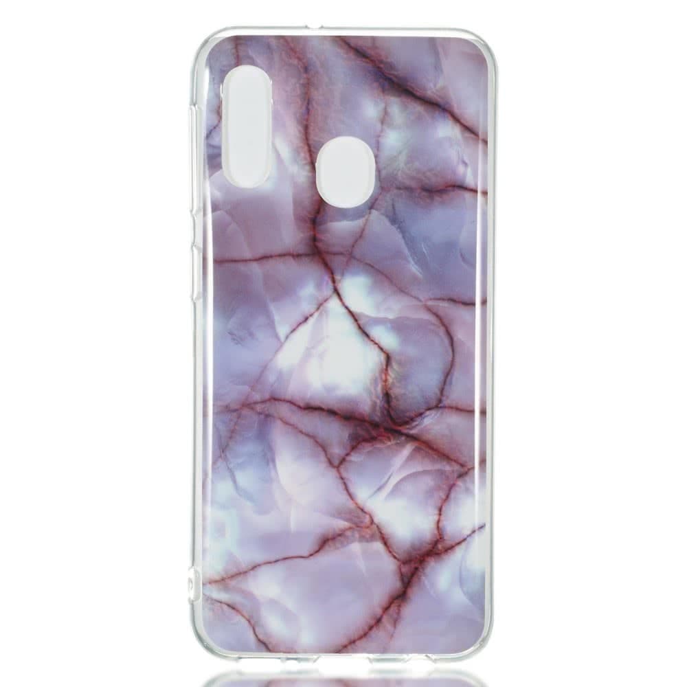 Samsung Galaxy A20E Suojakuori TPU-materiaali-materiaali Motiv Sininen och Violetti MArmori