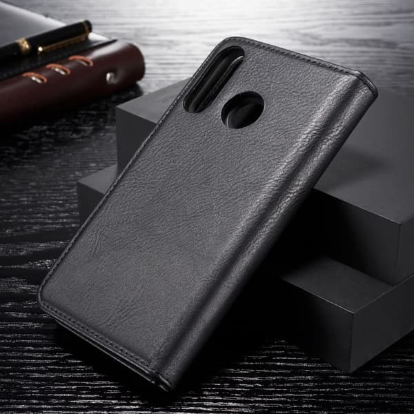 Huawei P30 Lite Kotelo Irrotettava Kuori PU-nahka Musta