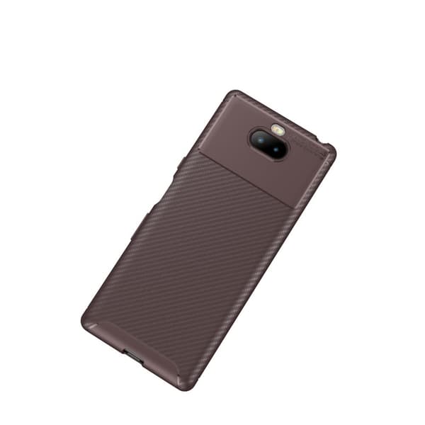 Sony Xperia 10 Plus Kuori Hiilikuiturakenne Ruskea
