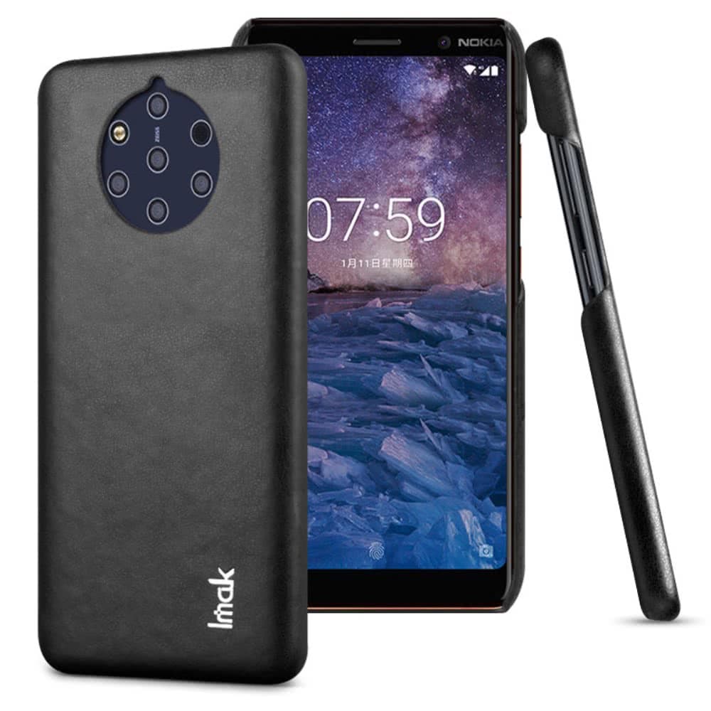 Nokia 9 PureView Suojakuori Ruiyi Series Nahkarakenne Musta