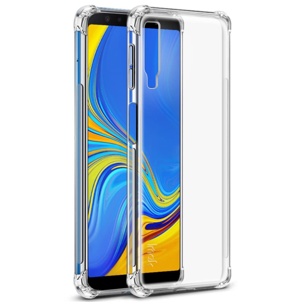 Airbag till Samsung Galaxy A7 2018 Suojakuori TPU-materiaali-materiaali Extra Skyddande Hörn Blank Kirkas