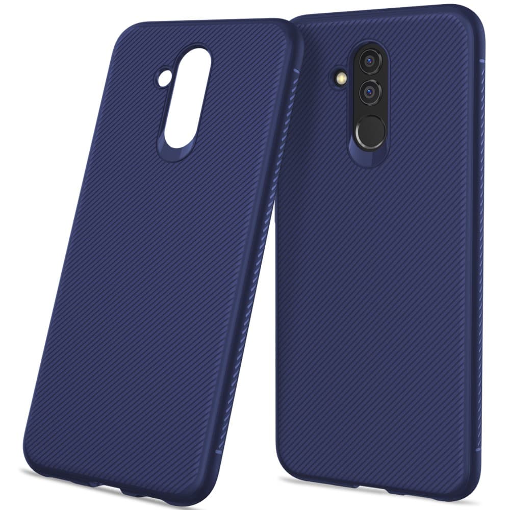 Huawei Mate 20 Lite Mobilskal TPU Diagonala Linjer Mörkblå