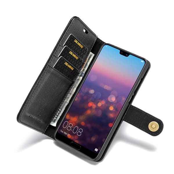 Huawei P20 Pro Plånboksfodral Löstagbart Skal Svart