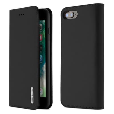 Wish Series iPhone 8/7 Plus Kotelo Aito Nahka Musta