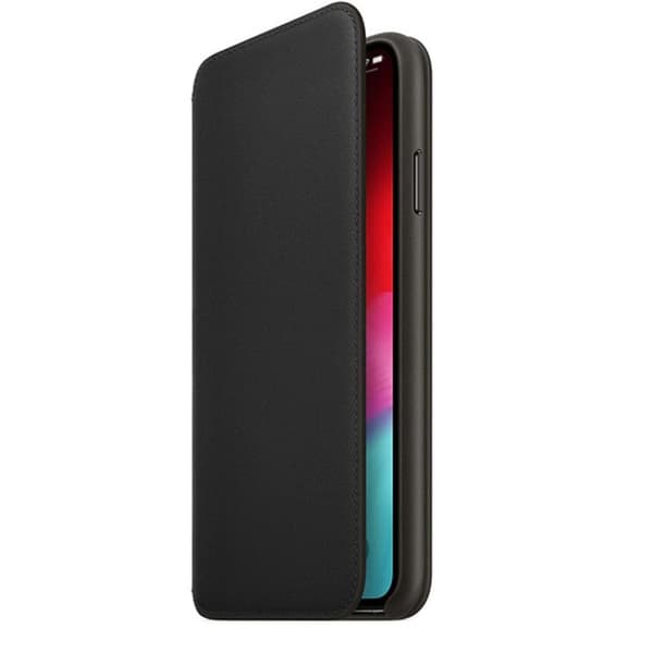 Apple iPhone X Läderfodral Folio Original - Svart