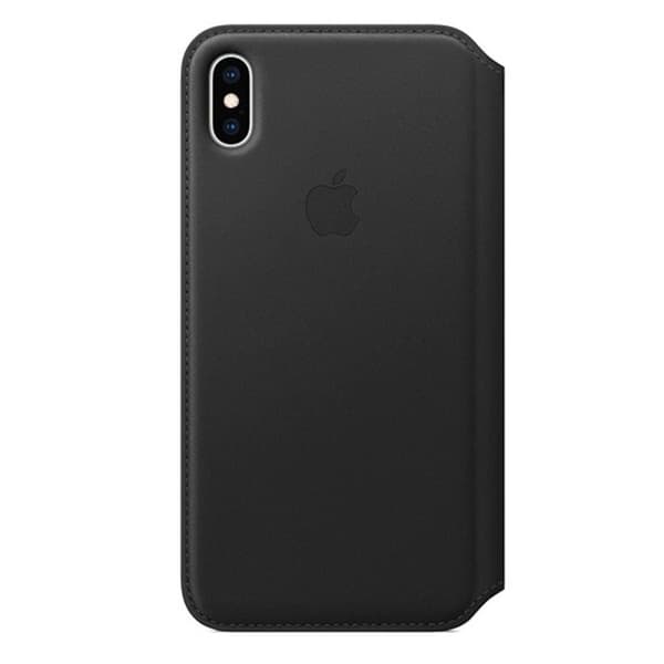 Apple iPhone X Läderfodral Folio Original - Svart