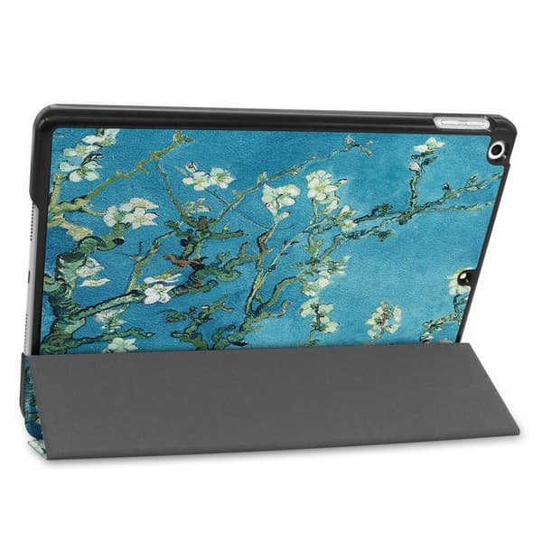 Apple iPad 10.2 (2019) Pattern PU Trifoldet Stand Tablet-Taske - Blomst