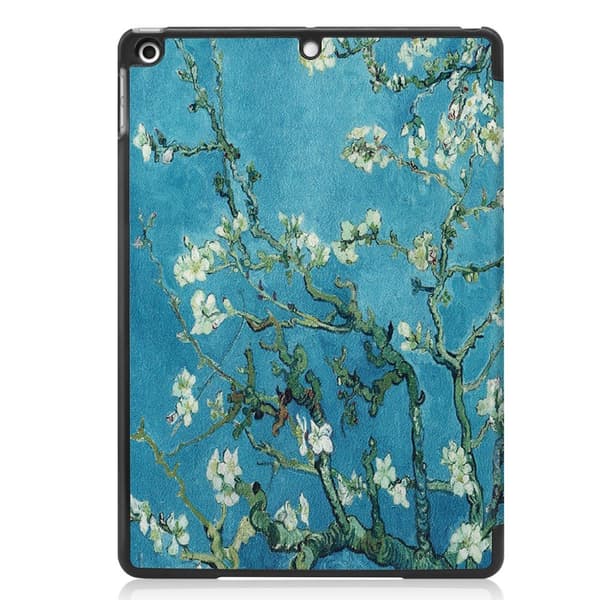 Apple iPad 10.2 (2019) Pattern PU Trifoldet Stand Tablet-Taske - Blomst