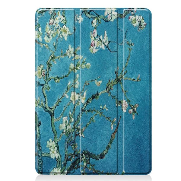 Apple iPad 10.2 (2019) Pattern PU Trifoldet Stand Tablet-Taske - Blomst
