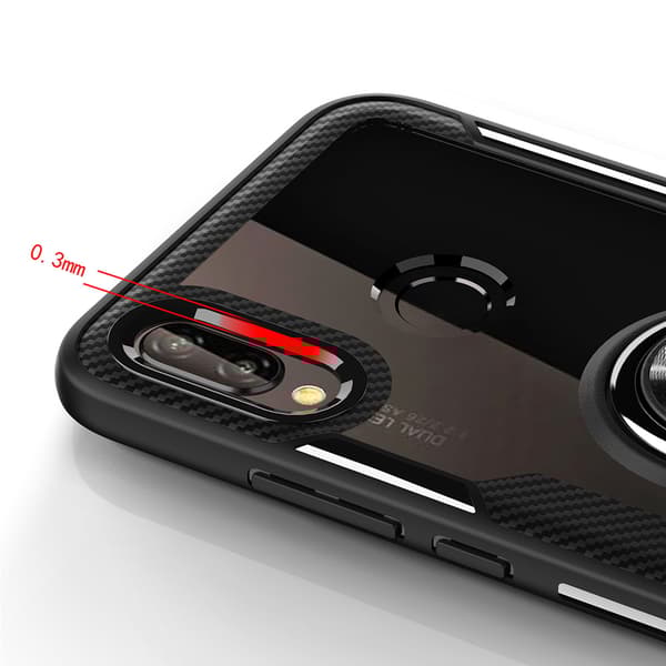 Smidigt Skal med Ringhållare - Huawei P20 Lite