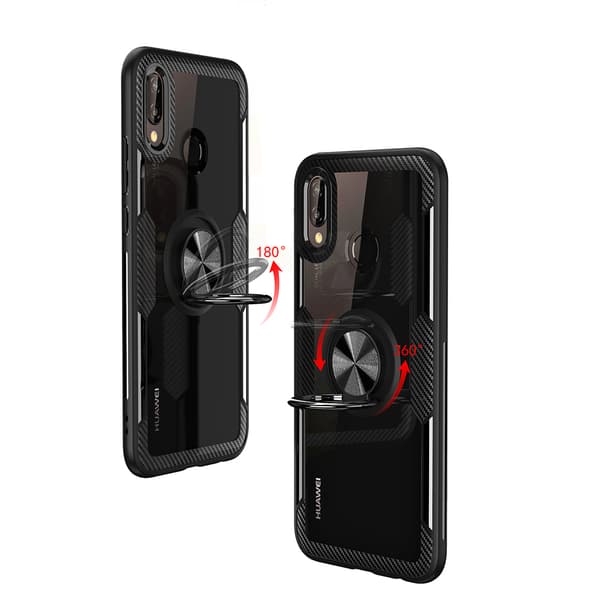 Smidigt Skal med Ringhållare - Huawei P20 Lite