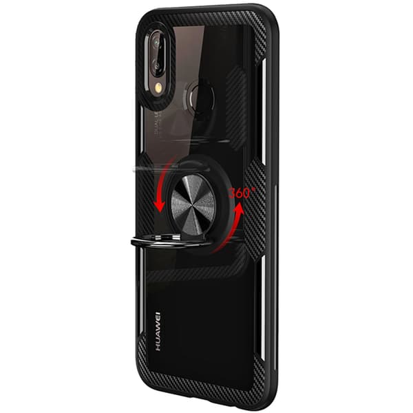 Smidigt Skal med Ringhållare - Huawei P20 Lite