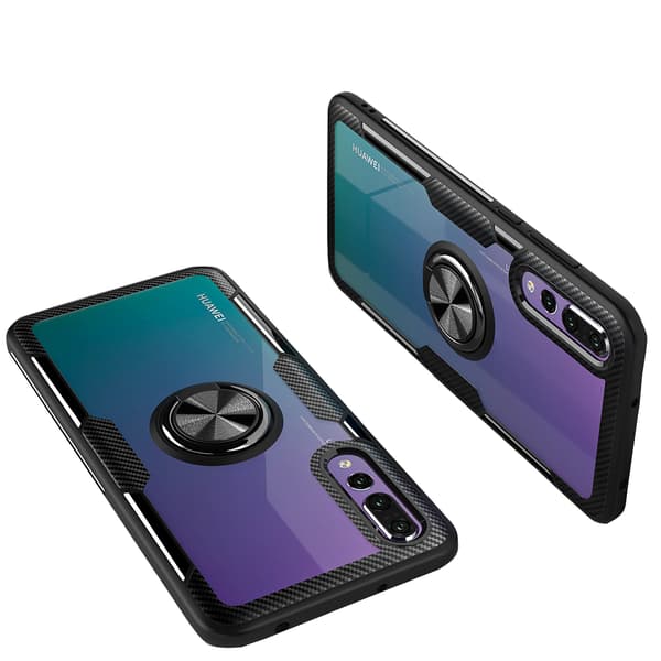 Professionellt Skal med Ringhållare Leman - Huawei P20 Pro