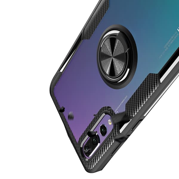 Professionellt Skal med Ringhållare Leman - Huawei P20 Pro