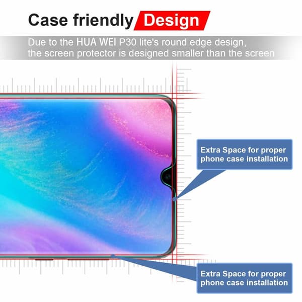 3 Pack Huawei P30 Härdat glas Skärmskydd 3D