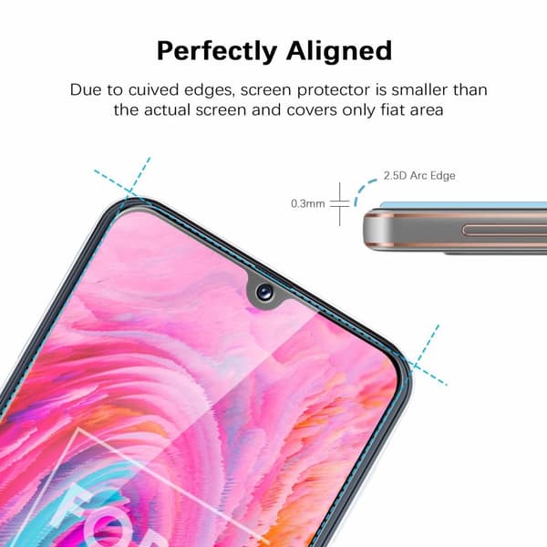 2 Pack Samsung Galaxy A50 tempered glass