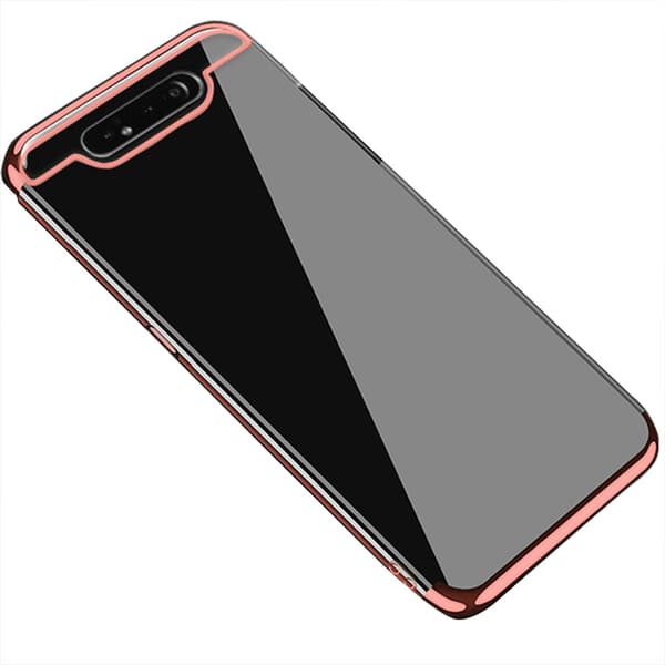 Genomtänkt Slittåligt Silikonskal - Samsung Galaxy A80 Roséguld