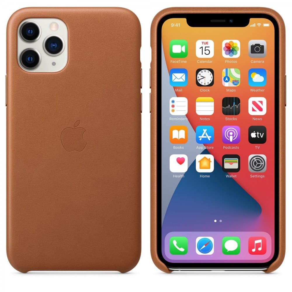Apple iPhone 11 Pro Läderskal Original - Sadelbrun