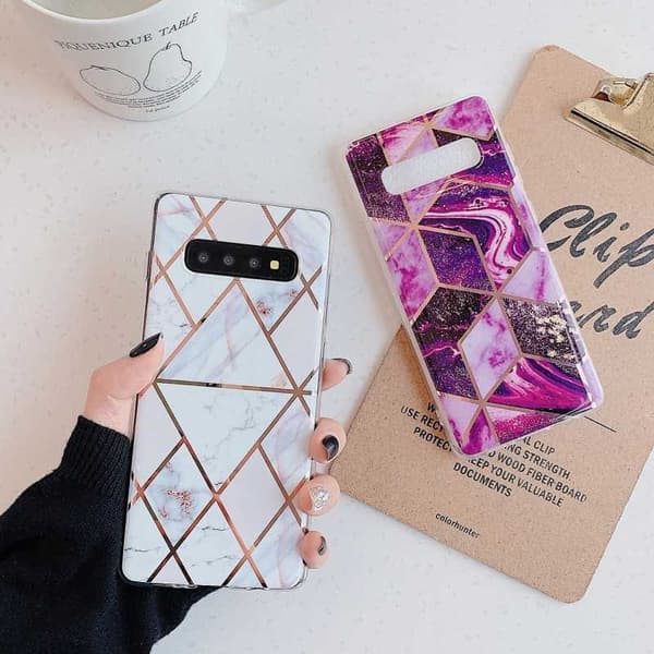 Samsung S10 Plus Stilfuldt Marble Cover Premium