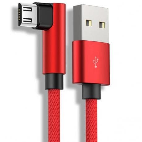 2m Slitstark Flätad Metallic Micro-USB Kabel Quick Charge 3.0