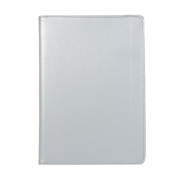 Apple iPad 10.2 2021/2020 Litchi Texture Stand Tabletetui - Sølv