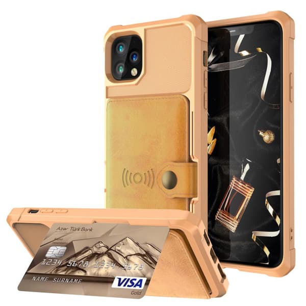 Elegant Smart Skal med Kortfack - iPhone 11 Pro Max