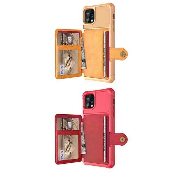 Elegant Smart Skal med Kortfack - iPhone 11 Pro Max
