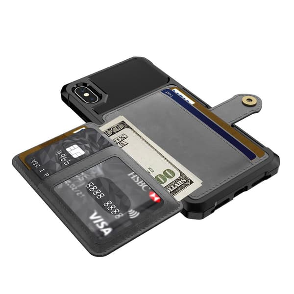 iPhone X/XS - Robust Skal med Kortfack