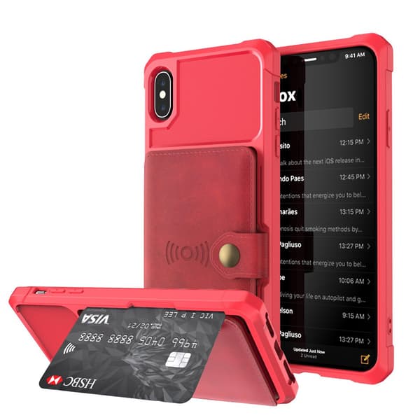 Stilrent Praktiskt Skal med Kortfack - iPhone XS Max
