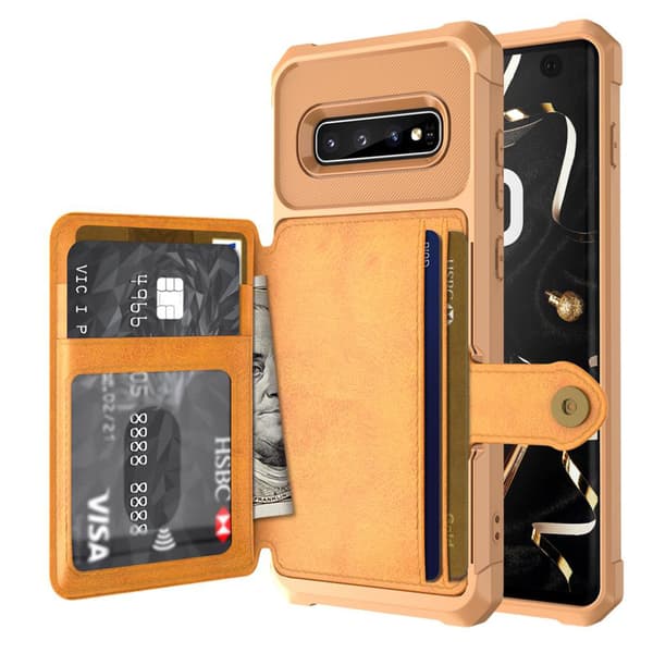 Samsung Galaxy S10 - Skyddande Skal med Kortfack