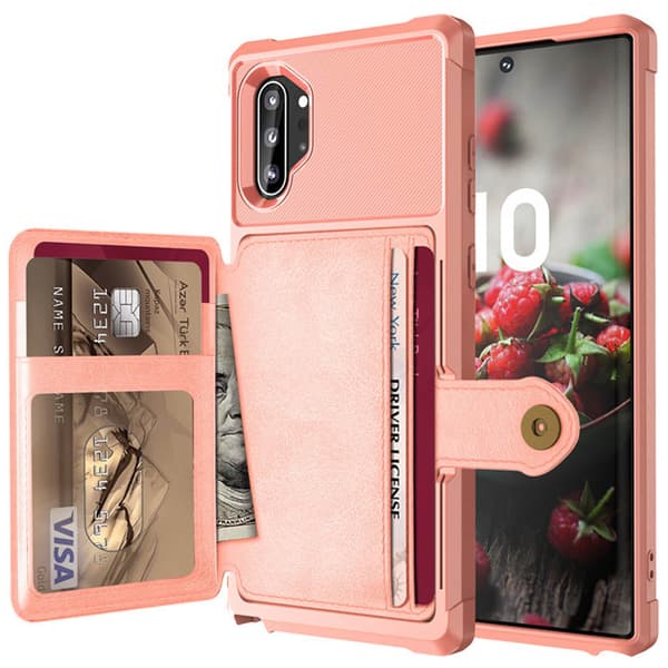 Elegant Smart Skal med Kortfack - Samsung Galaxy Note10+