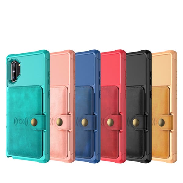 Elegant Smart Skal med Kortfack - Samsung Galaxy Note10+