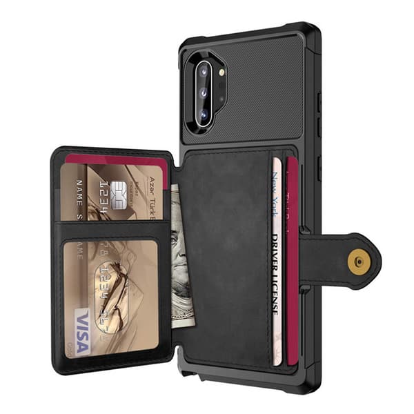 Elegant Smart Skal med Kortfack - Samsung Galaxy Note10+
