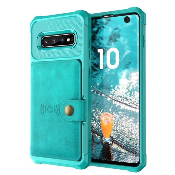 Samsung Galaxy S10+ - Praktiskt Slittåligt Skal med Kortfack