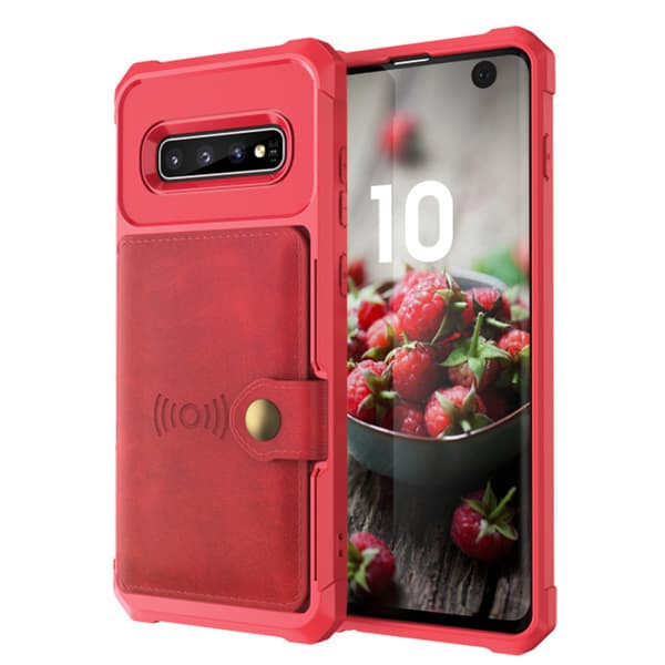 Samsung Galaxy S10+ - Praktiskt Slittåligt Skal med Kortfack