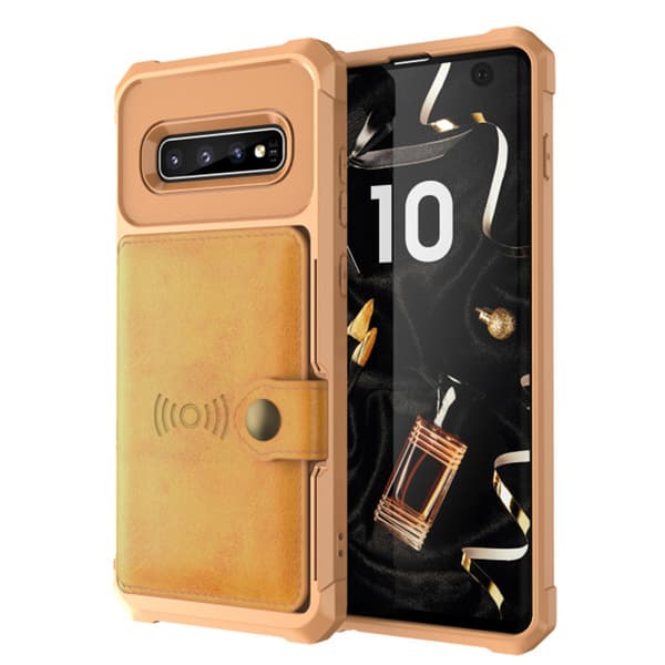 Samsung Galaxy S10+ - Praktiskt Slittåligt Skal med Kortfack